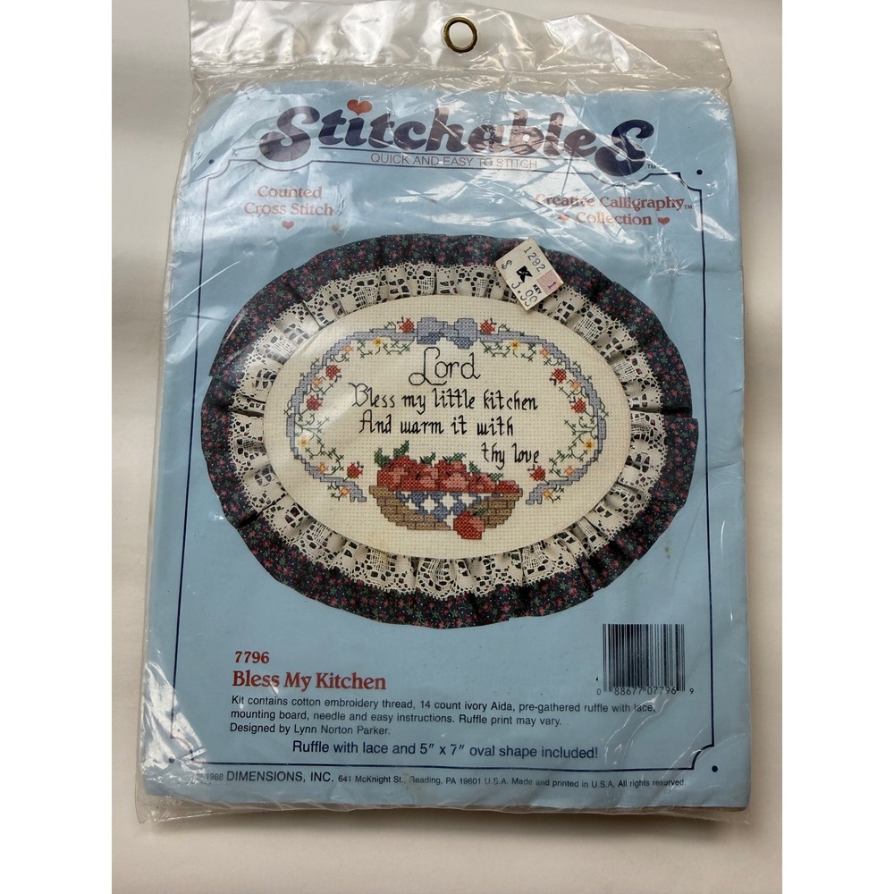 Vintage Stitchables Bless Kitchen Cross Stitch Kit Sealed
